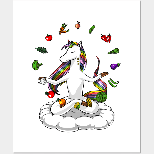 Unicorn Vegan Wall Art by underheaven